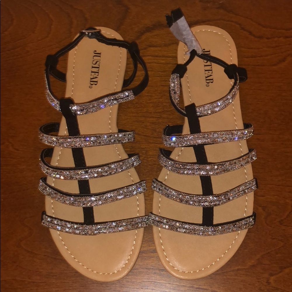 JustFab Sari Black Sandal